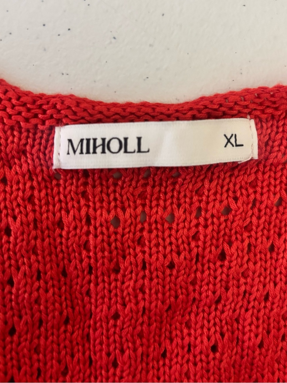 Women’s Midi Crochet Tank Dress in Burnt Orange - Picture 4 of 5